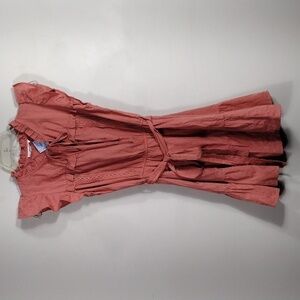 NWT Mine Peach Dot and Lace Short Sleeve dress size Jr Small